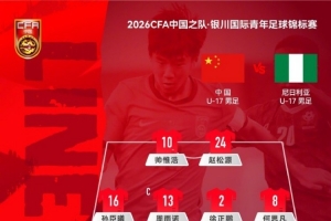 银川国际青年足球锦标赛,U17国足vs尼日利亚U17,中国队首发阵容